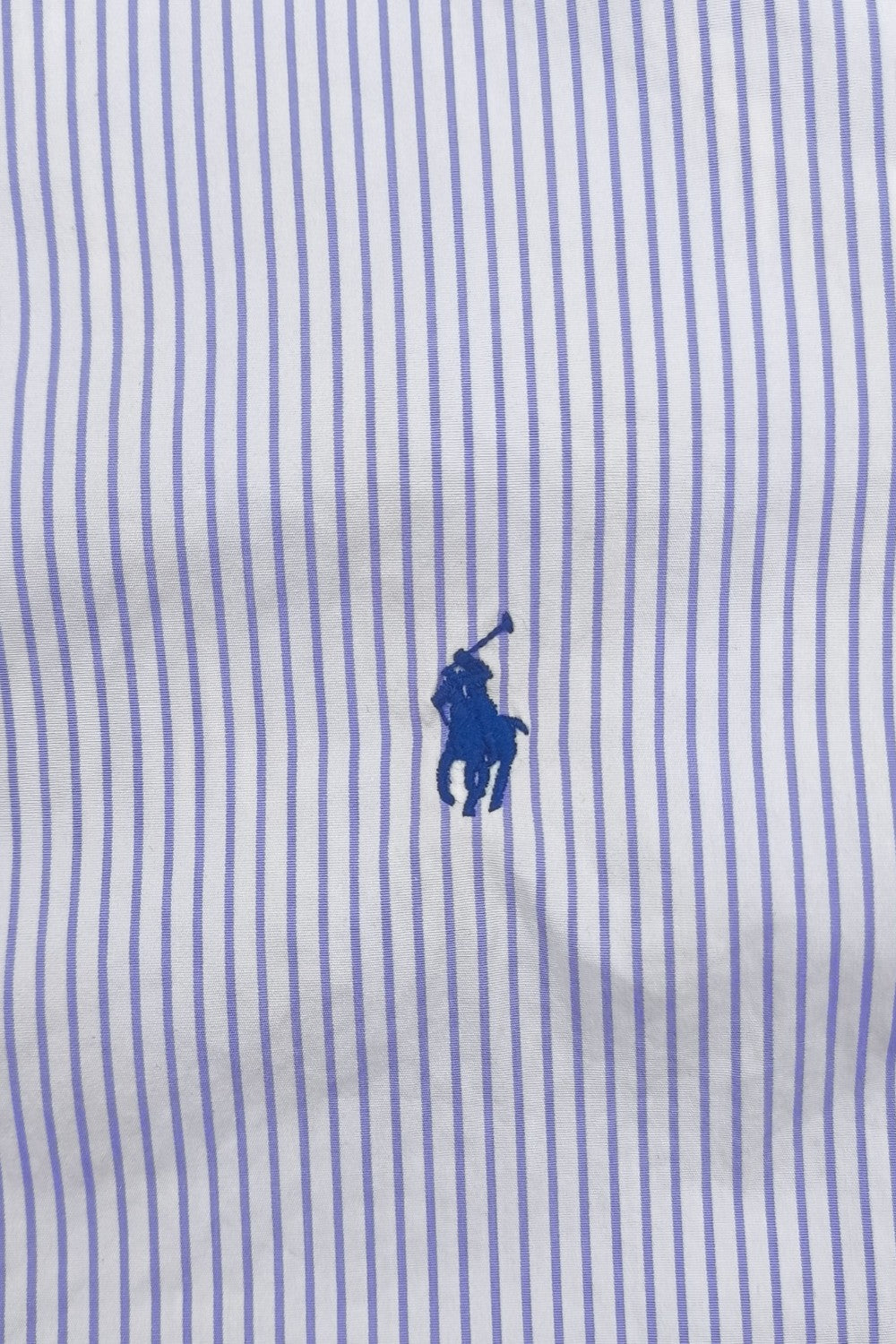 Vintage Polo Ralph Lauren Striped Button Up Shirt White Purple | Classic Casual Oxford Style