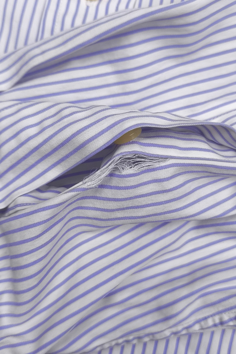 Vintage Polo Ralph Lauren Striped Button Up Shirt White Purple | Classic Casual Oxford Style