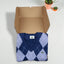 Maglione vintage Lacoste Argyle in maglia blu e lilla | Maglieria classica anni 2000