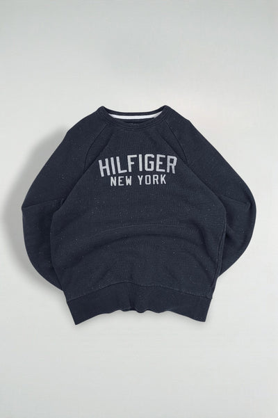 Vintage Tommy Hilfiger New York Logo Sweatshirt Navy Blue | 2000s Casual Streetwear