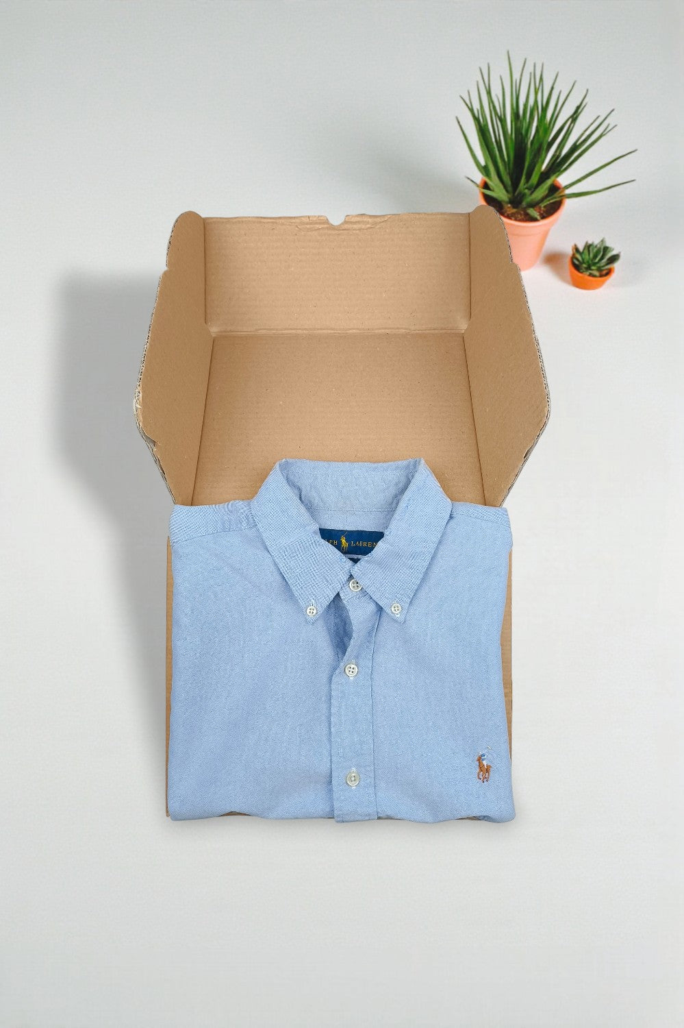 Vintage Polo Ralph Lauren Oxford Shirt Light Blue | Classic Slim Fit Button Down