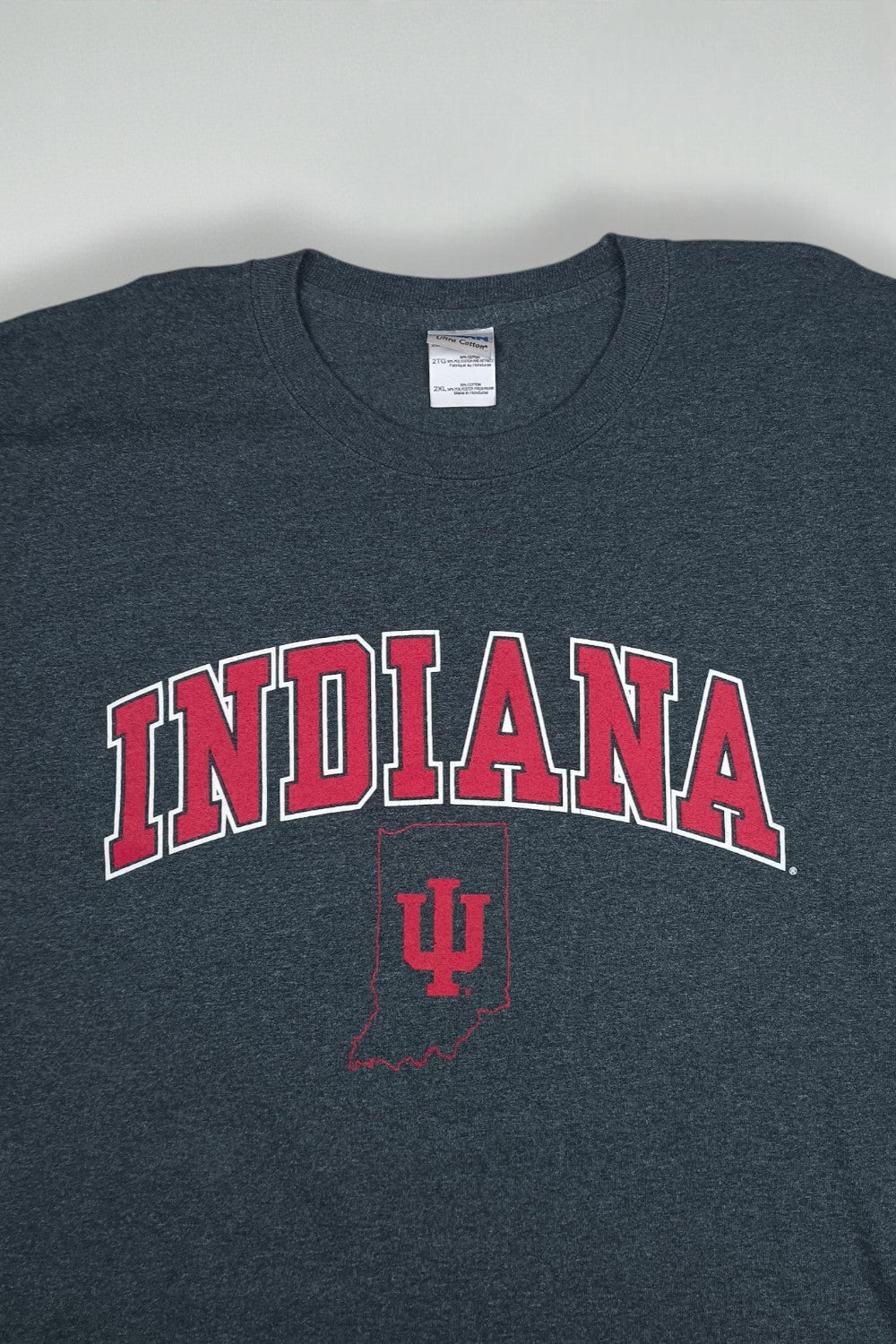 Vintage Indiana University Long Sleeve T-Shirt Grey 2XL USA College