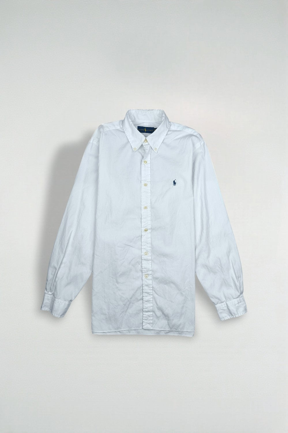 Ralph Lauren Button Down Shirt White Cotton Classic Fit | Casual