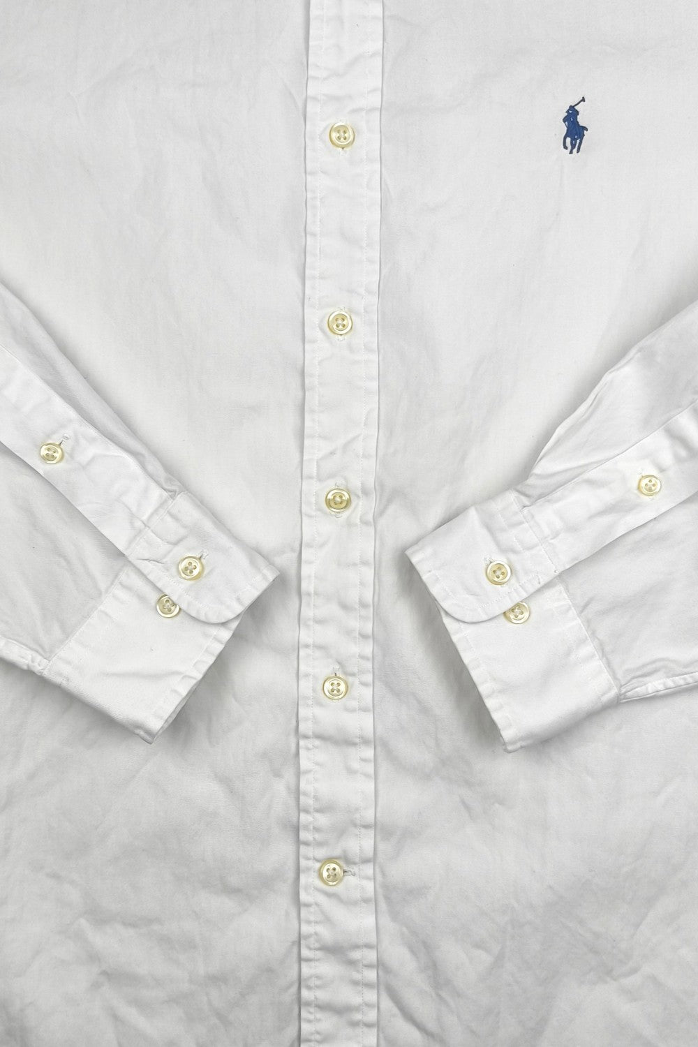Ralph Lauren Button Down Shirt White Cotton Classic Fit | Casual