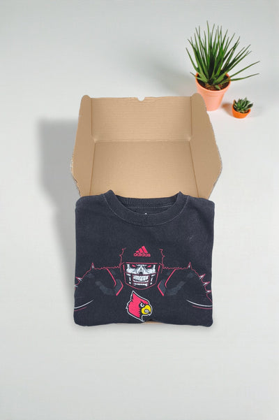 Adidas Louisville Cardinals Graphic T-Shirt Black | NCAA Sportswear