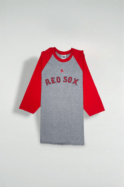 Vintage Lee Sport Red Sox MLB Raglan T-Shirt Grey Red | 2000s