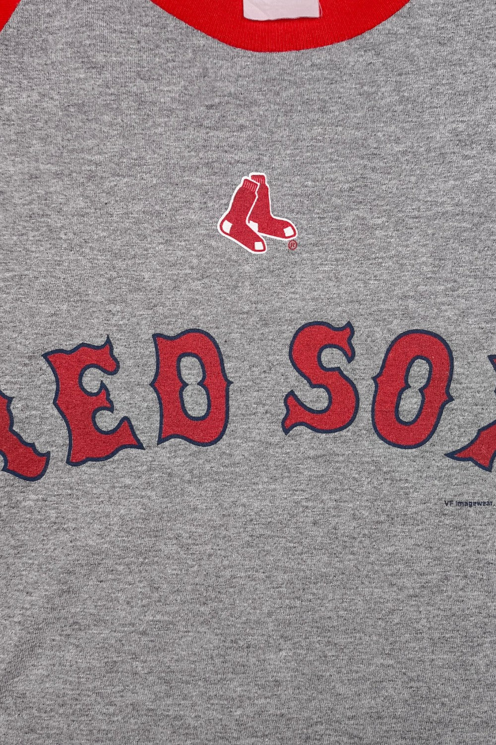 Vintage Lee Sport Red Sox MLB Raglan T-Shirt Grey Red | 2000s