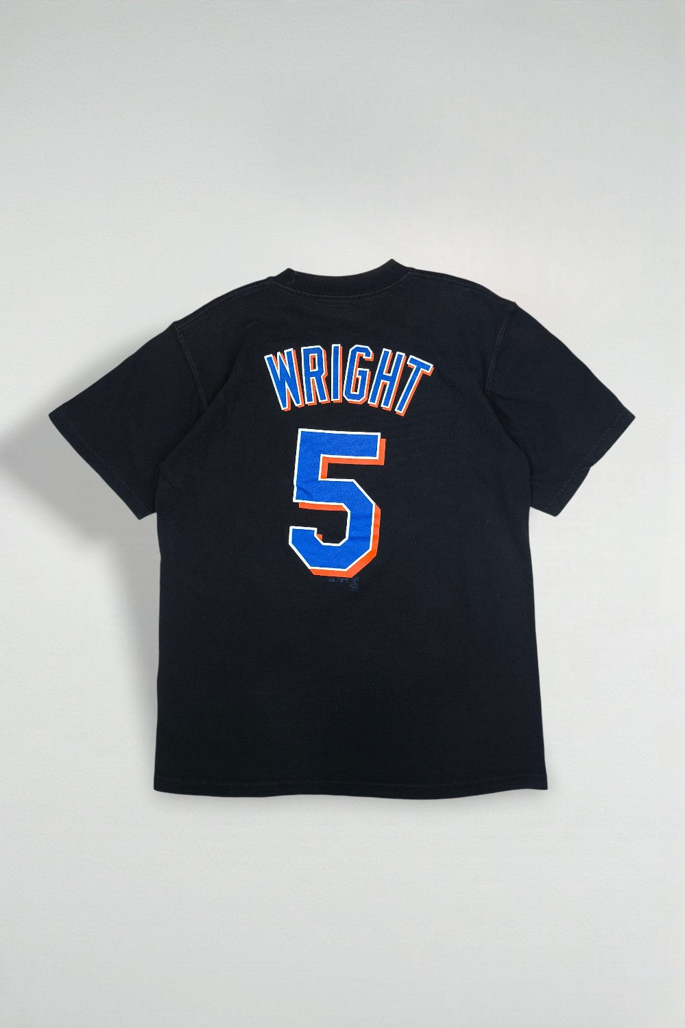 Majestic New York Mets Wright T-Shirt Black MLB Graphic | Casual Tee