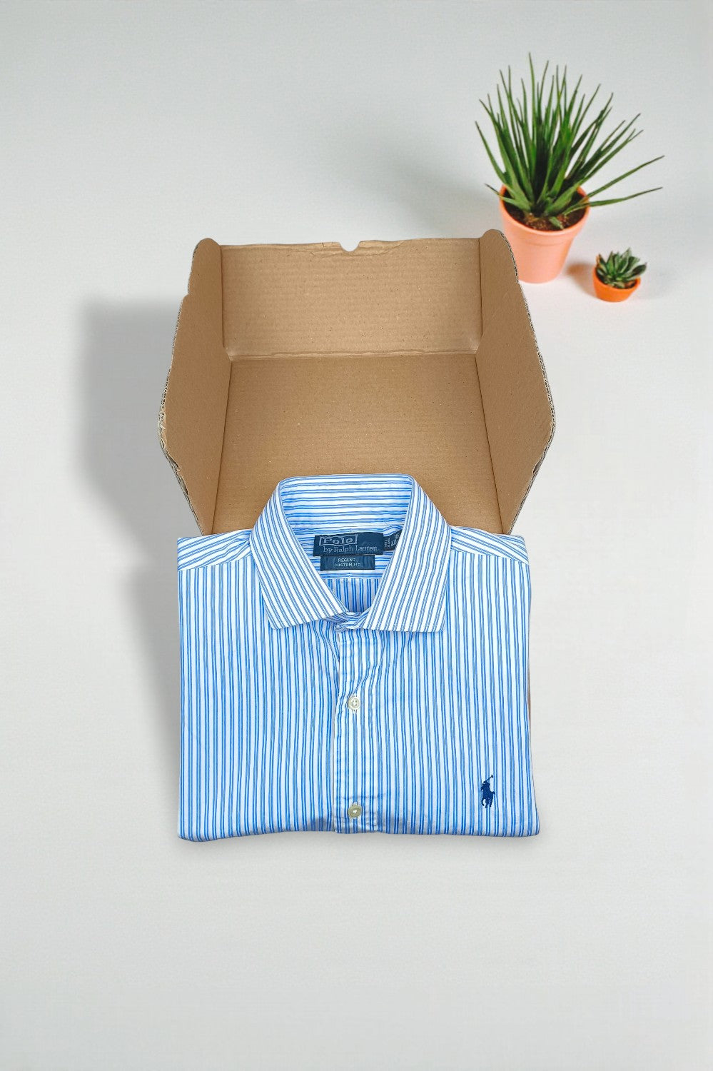 Vintage Polo Ralph Lauren Striped Shirt Blue White | Classic Cotton