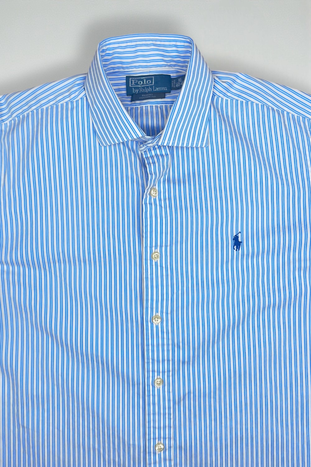 Vintage Polo Ralph Lauren Striped Shirt Blue White | Classic Cotton