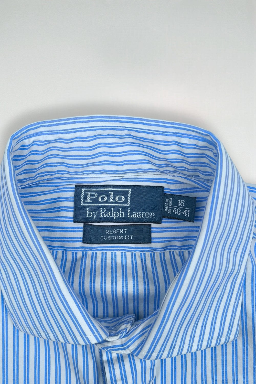 Vintage Polo Ralph Lauren Striped Shirt Blue White | Classic Cotton