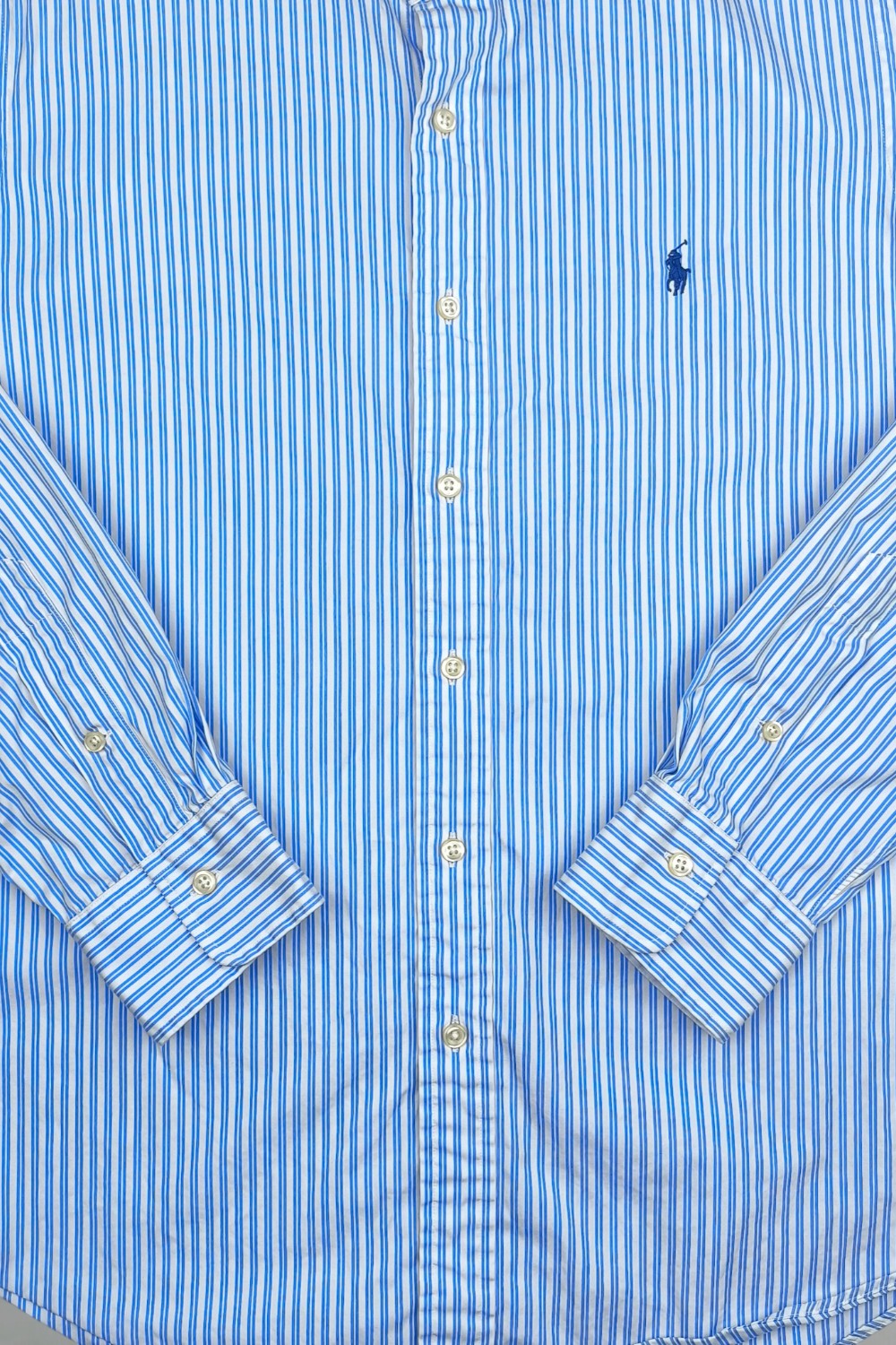 Vintage Polo Ralph Lauren Striped Shirt Blue White | Classic Cotton