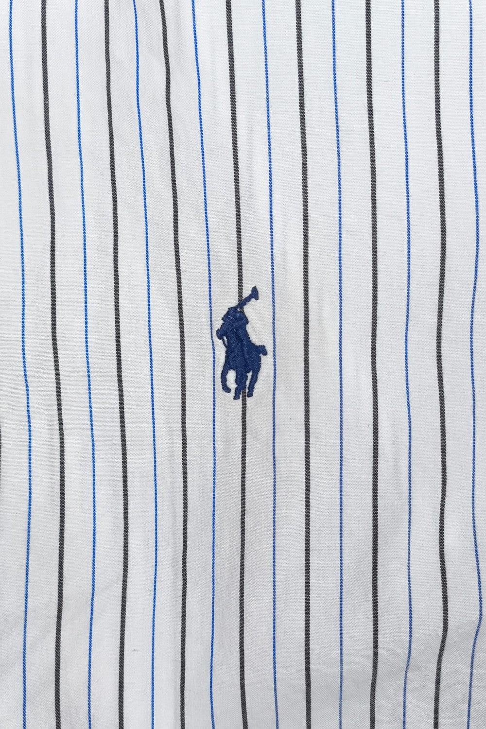 Vintage Polo Ralph Lauren Striped Shirt White Blue | Classic Cotton