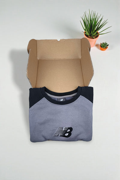 Vintage New Balance Crewneck Sweatshirt Grey Black | Athletic 90s