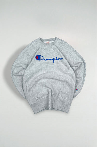 Vintage Champion Reverse Weave Sweatshirt Grey | Classic Logo XL