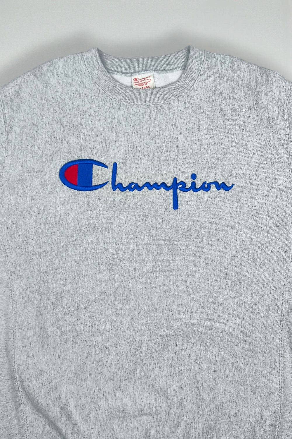 Vintage Champion Reverse Weave Sweatshirt Grey | Classic Logo XL