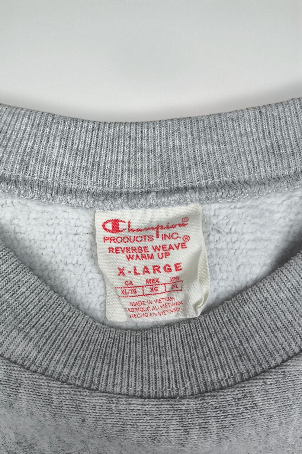 Vintage Champion Reverse Weave Sweatshirt Grey | Classic Logo XL