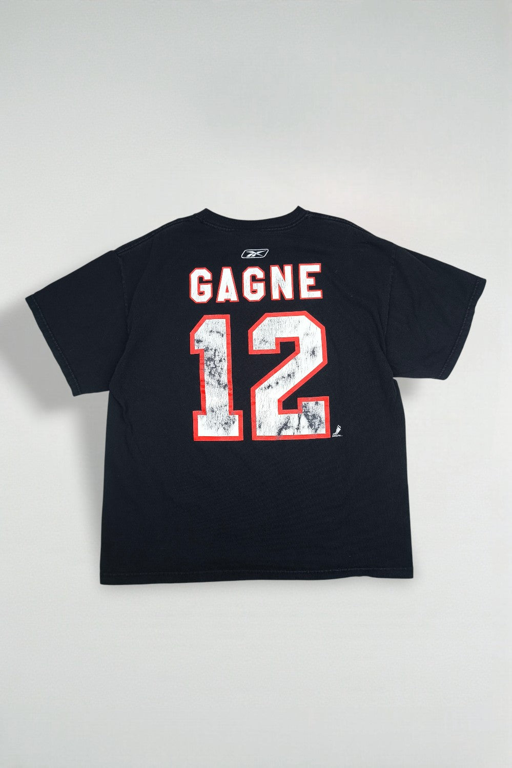 Vintage Reebok Flyers NHL Gagne 12 T-Shirt Black | 2000s