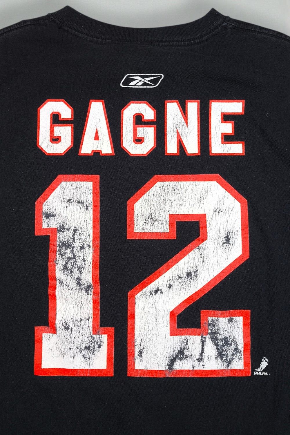 Vintage Reebok Flyers NHL Gagne 12 T-Shirt Black | 2000s