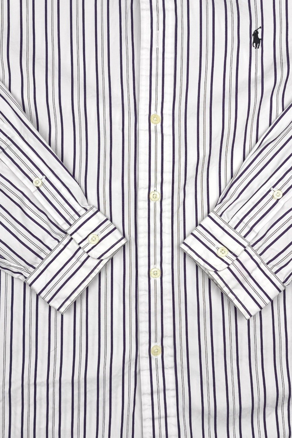 Ralph Lauren Golf Striped Shirt White Purple Classic Fit XL