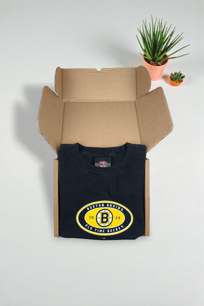 Vintage Boston Bruins NHL T-Shirt Black | 2000s Hockey Tee
