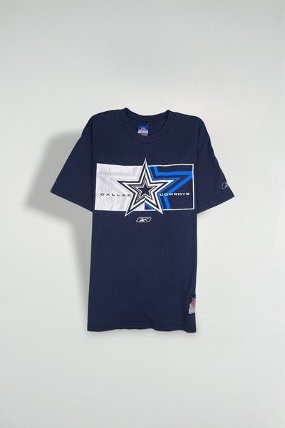 Vintage Dallas Cowboys NFL T-Shirt Navy Blue | Reebok Team Apparel