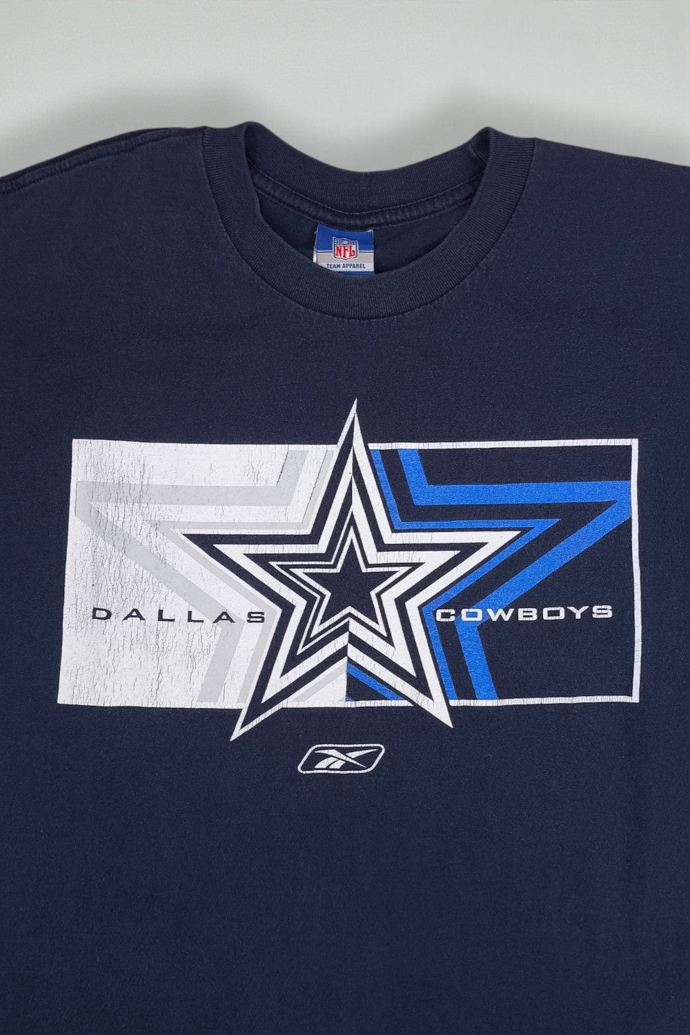 Vintage Dallas Cowboys NFL T-Shirt Navy Blue | Reebok Team Apparel