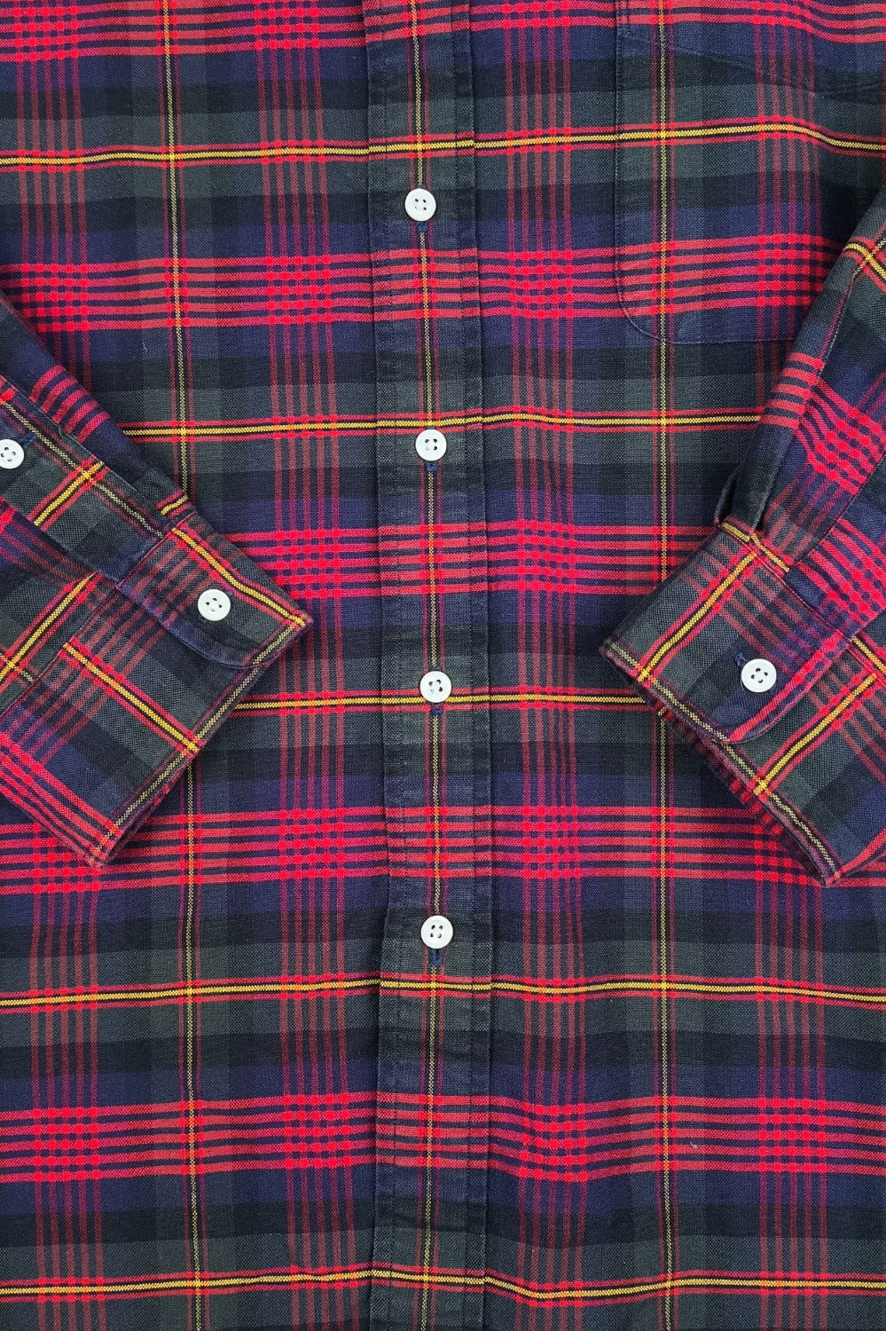 Ralph Lauren Plaid Oxford Shirt Red Blue | Classic Casual XL