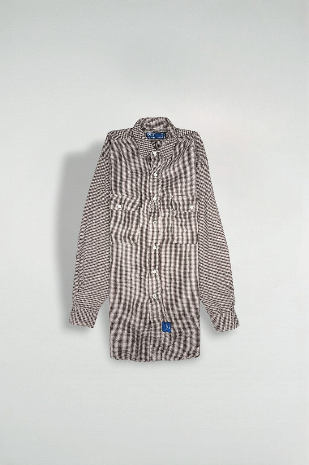 Vintage Polo Ralph Lauren Check Shirt Beige Brown | Classic Button Down
