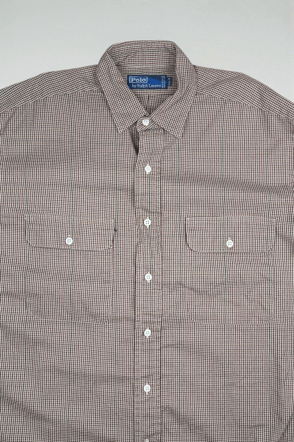 Vintage Polo Ralph Lauren Check Shirt Beige Brown | Classic Button Down