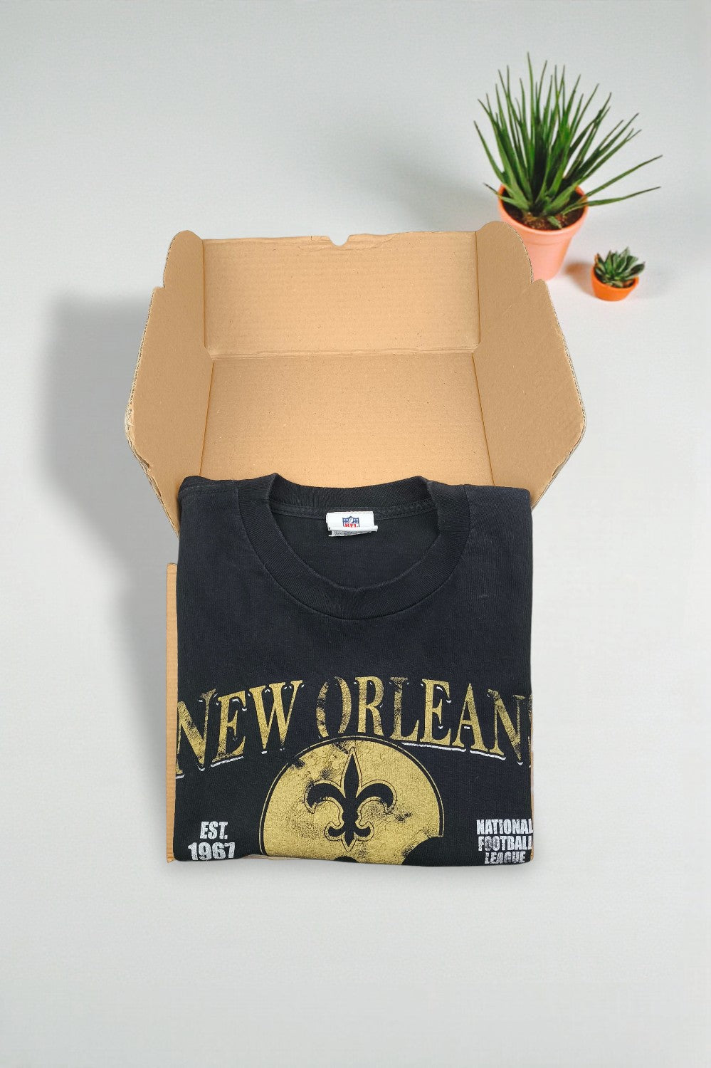 Vintage New Orleans Saints NFL Long Sleeve T-Shirt Black | Y2K Sportswear