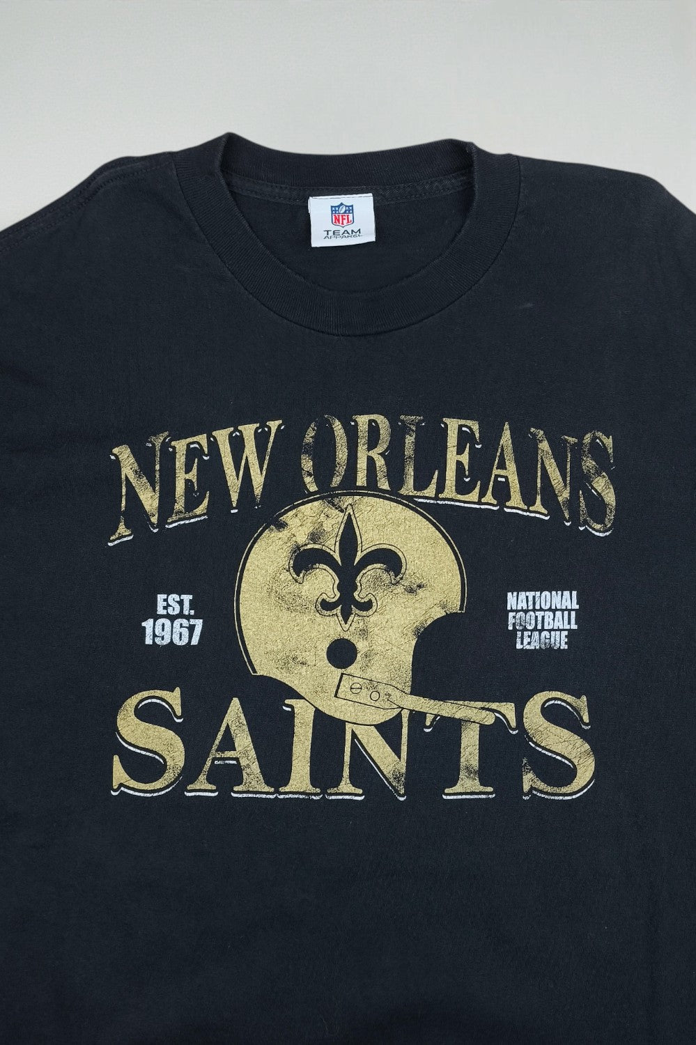 Vintage New Orleans Saints NFL Long Sleeve T-Shirt Black | Y2K Sportswear