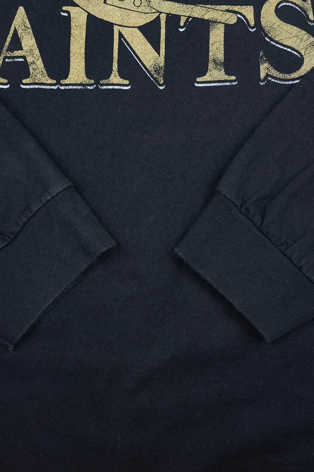 Vintage New Orleans Saints NFL Long Sleeve T-Shirt Black | Y2K Sportswear