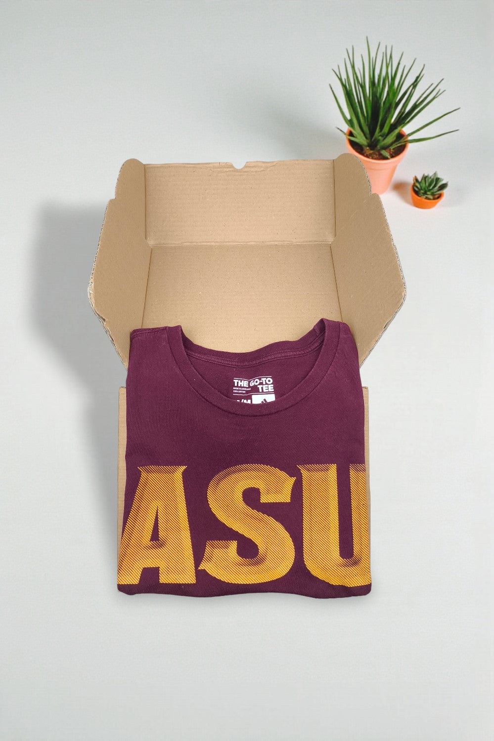 Adidas ASU Logo T-Shirt Burgundy Gold Graphic Tee | Modern Sportswear