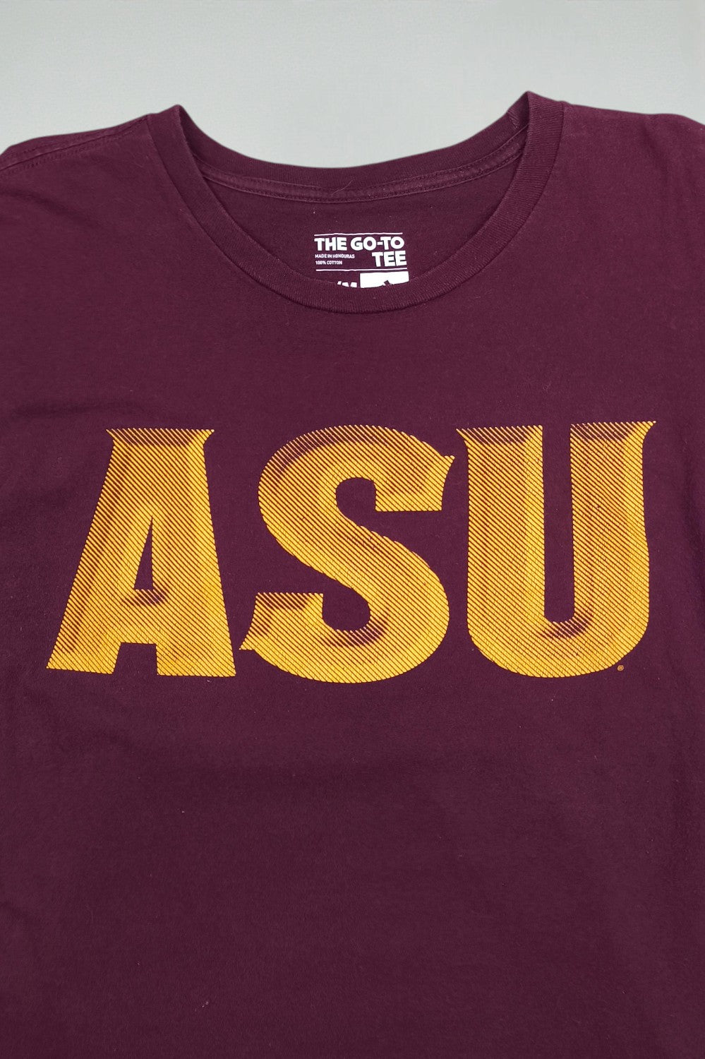Adidas ASU Logo T-Shirt Burgundy Gold Graphic Tee | Modern Sportswear
