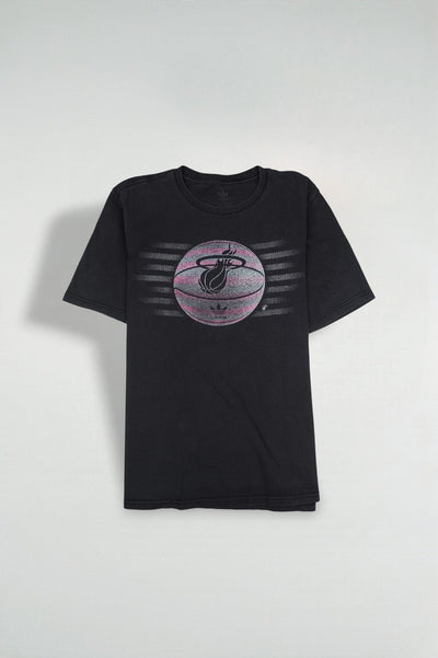 Adidas Miami Heat Graphic T-Shirt Black | NBA Basketball Tee