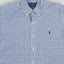 Ralph Lauren Check Shirt Blue White Custom Fit Cotton | Casual