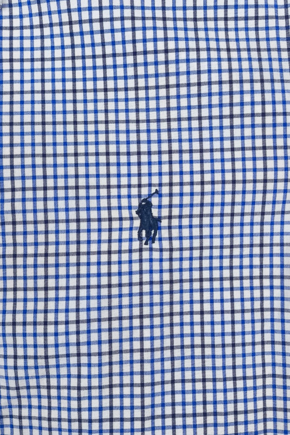 Ralph Lauren Check Shirt Blue White Custom Fit Cotton | Casual