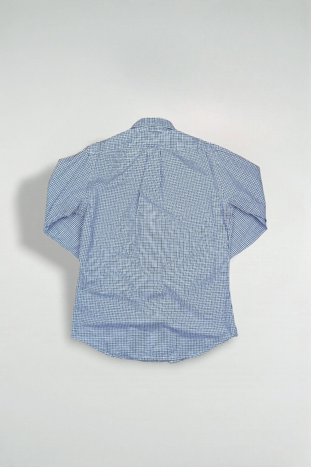 Ralph Lauren Check Shirt Blue White Custom Fit Cotton | Casual