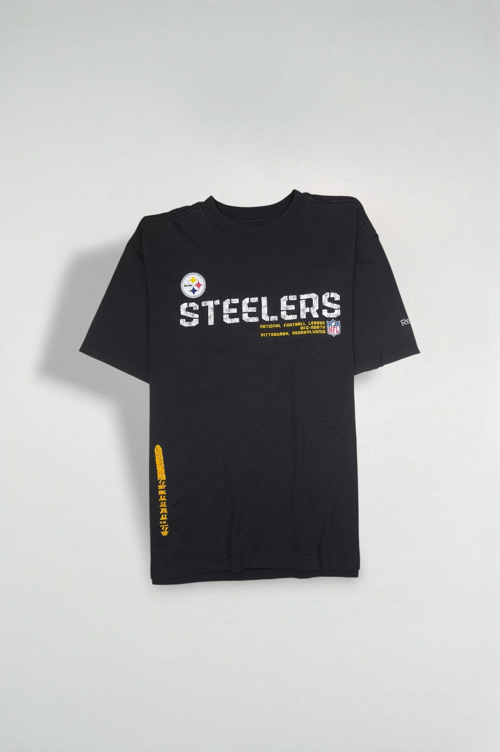 Vintage Reebok Steelers NFL T-Shirt Black | 2000s Graphic Tee
