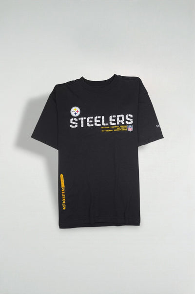 Vintage Reebok Steelers NFL T-Shirt Black | 2000s Graphic Tee