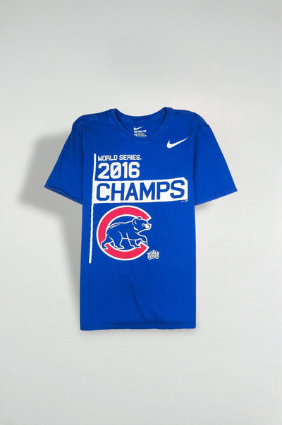 Nike Chicago Cubs 2016 World Series Champs T-Shirt Blue | 2010s MLB
