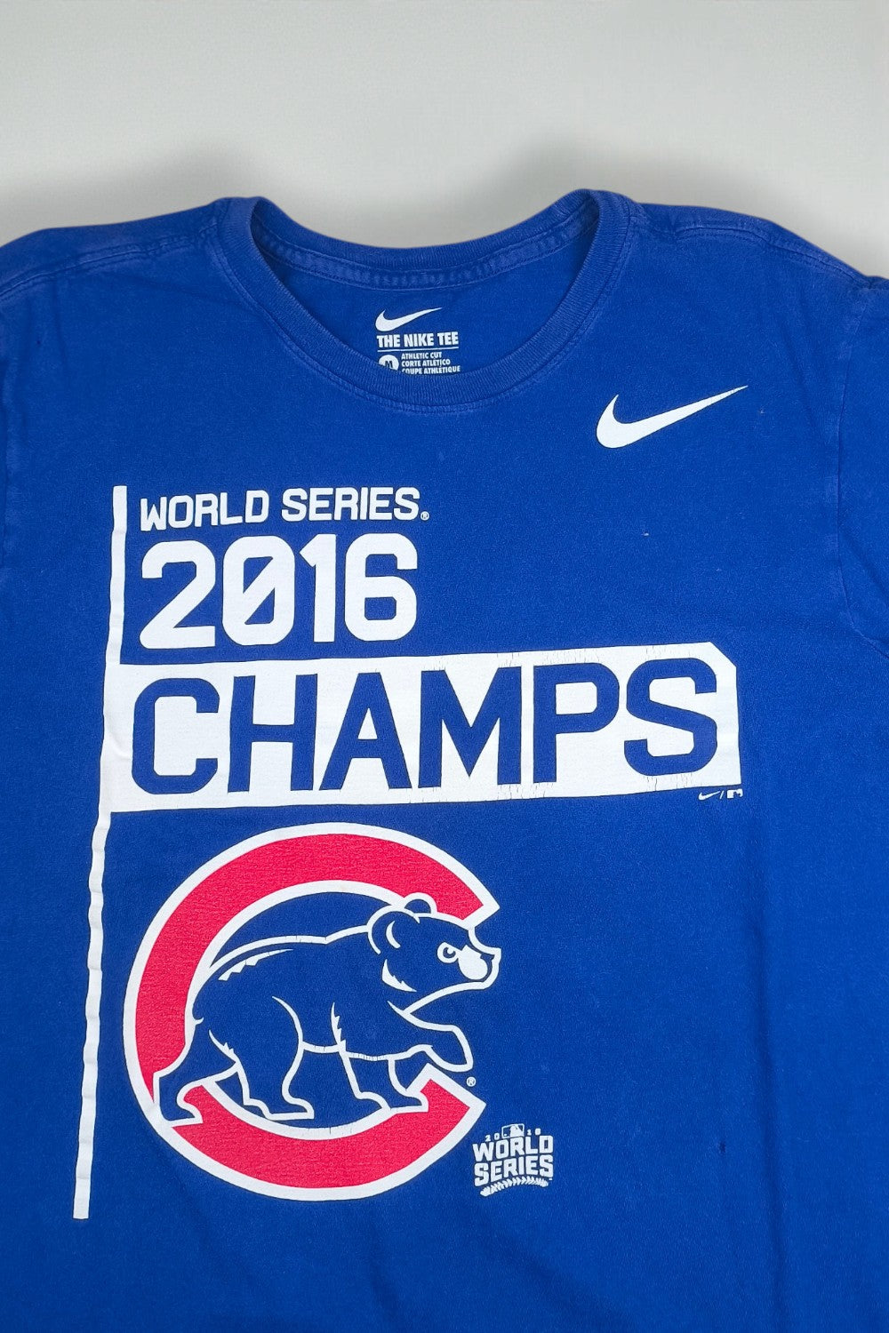 Nike Chicago Cubs 2016 World Series Champs T-Shirt Blue | 2010s MLB