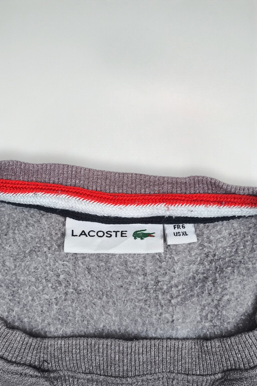Vintage Lacoste Sport Sweatshirt Grey Embroidered Logo | 2000s Crewneck