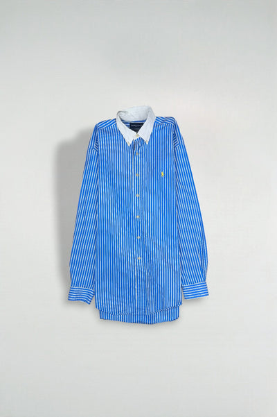 Polo Ralph Lauren Striped Shirt Blue White Classic Fit L