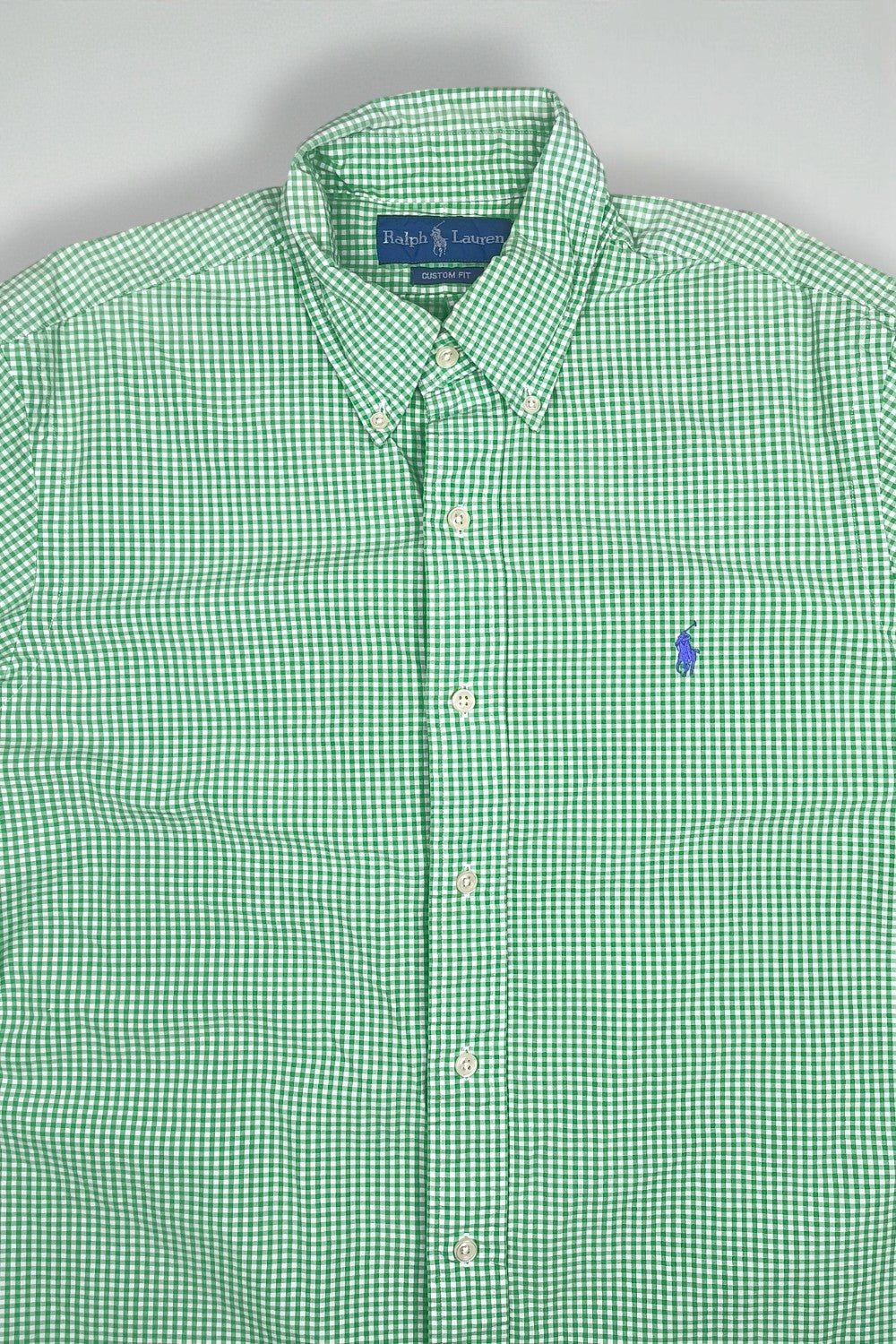 Polo Ralph Lauren Check Shirt Green White Custom Fit | Casual Classic