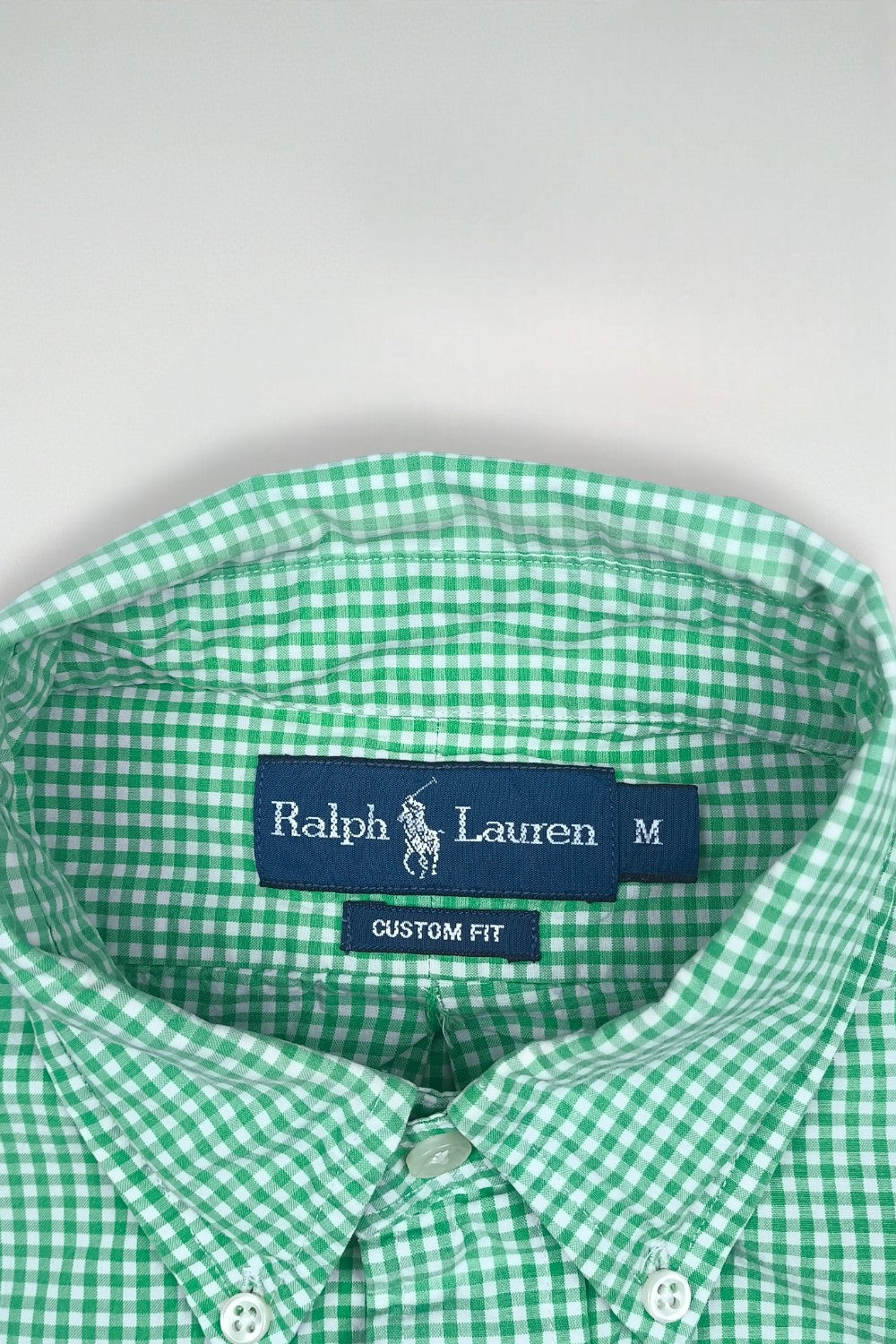 Polo Ralph Lauren Check Shirt Green White Custom Fit | Casual Classic