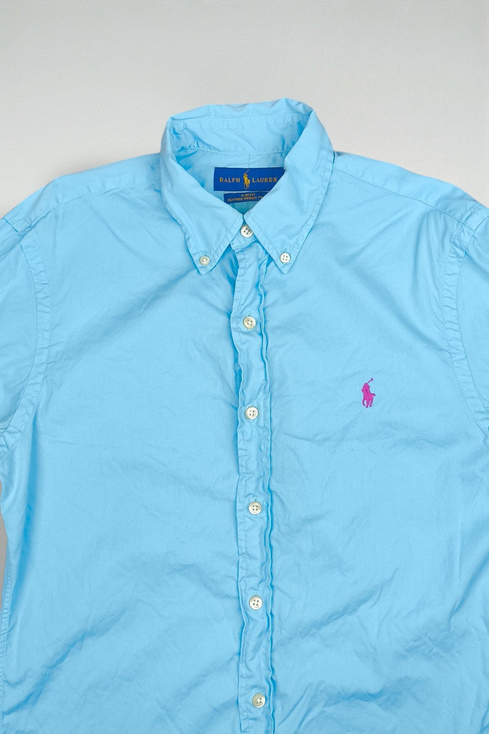 Vintage Polo Ralph Lauren Slim Fit Shirt Light Blue Cotton | Classic
