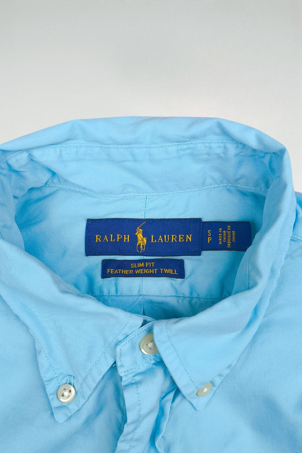 Vintage Polo Ralph Lauren Slim Fit Shirt Light Blue Cotton | Classic