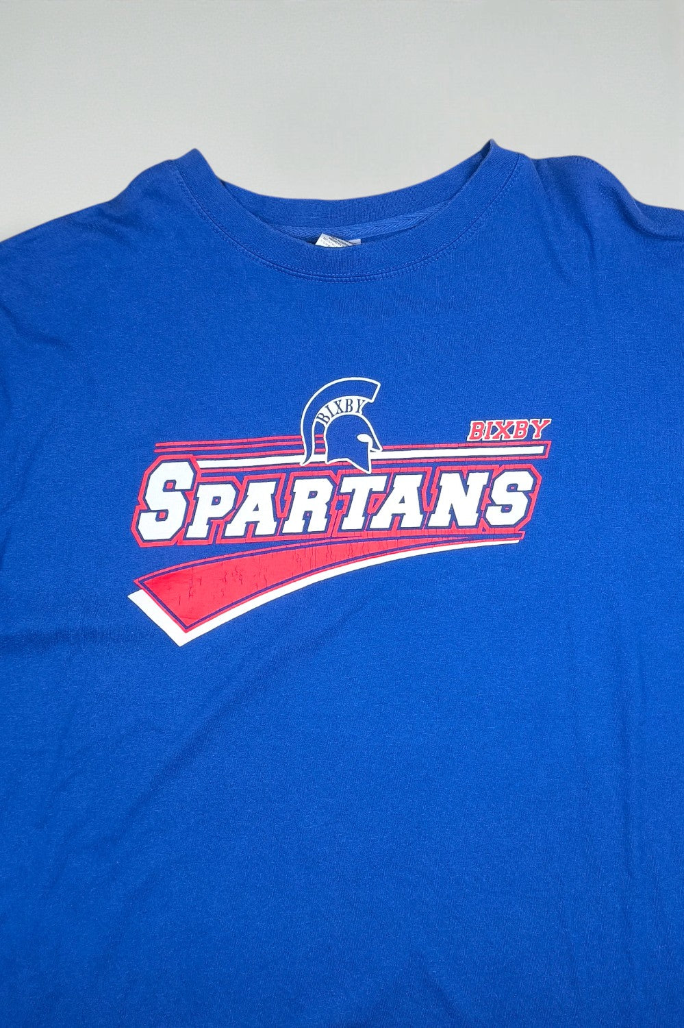 Vintage Bixby Spartans Long Sleeve T-Shirt Blue | Y2K Sportswear